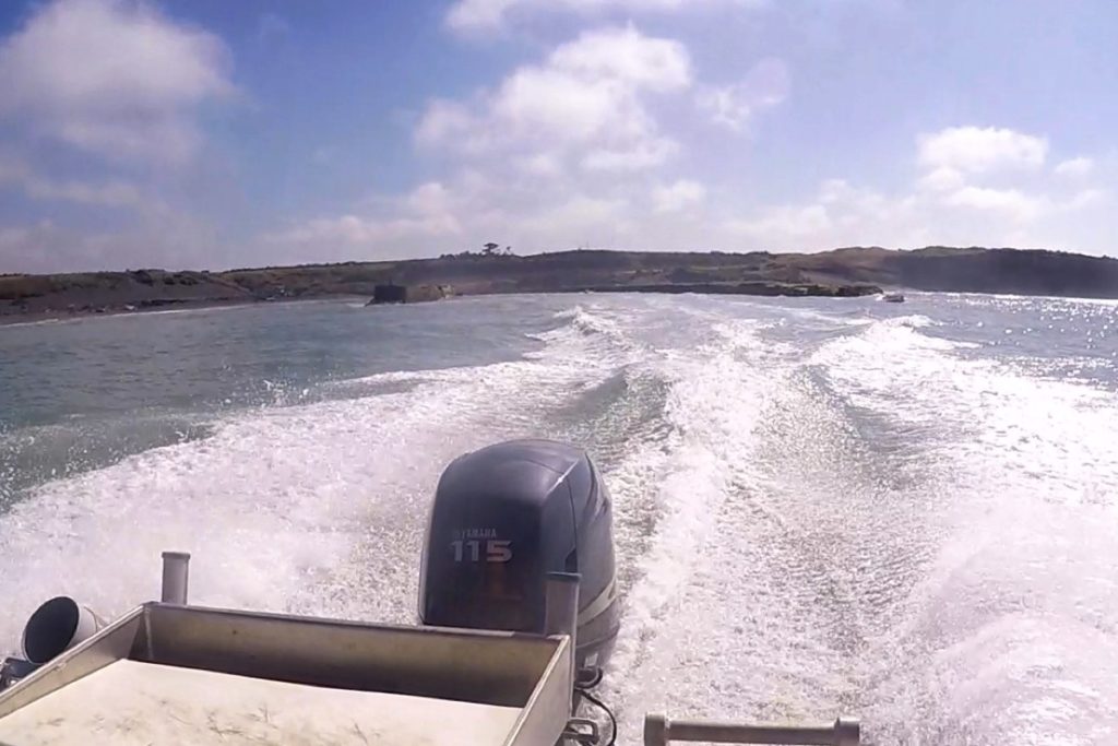 Looking back to Patea river from sea