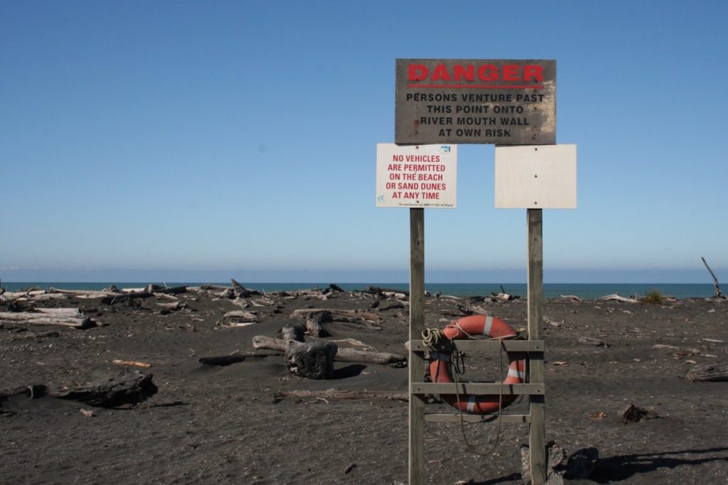 Patea Beach Information sign