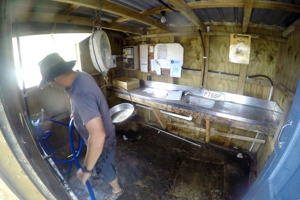 Patea and Districts Boating club weigh and wash down room